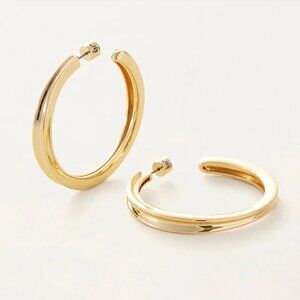 Jenny Bird Slim Doune Hoops - Gold